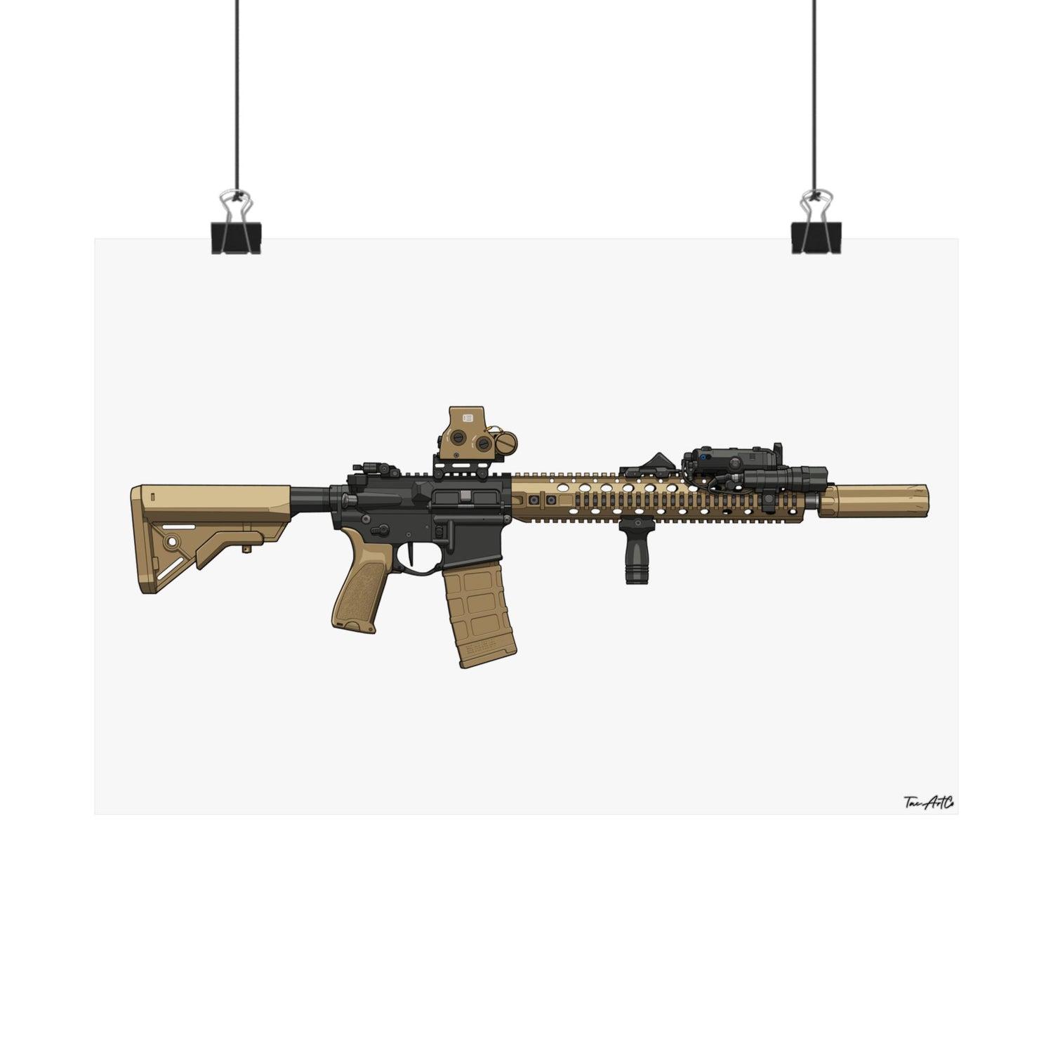M4A1 Block II - Matte Poster