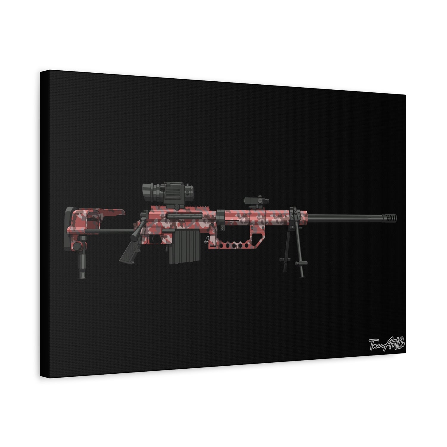M200 Intervention COD Classic – Canvas Print (Black Background)