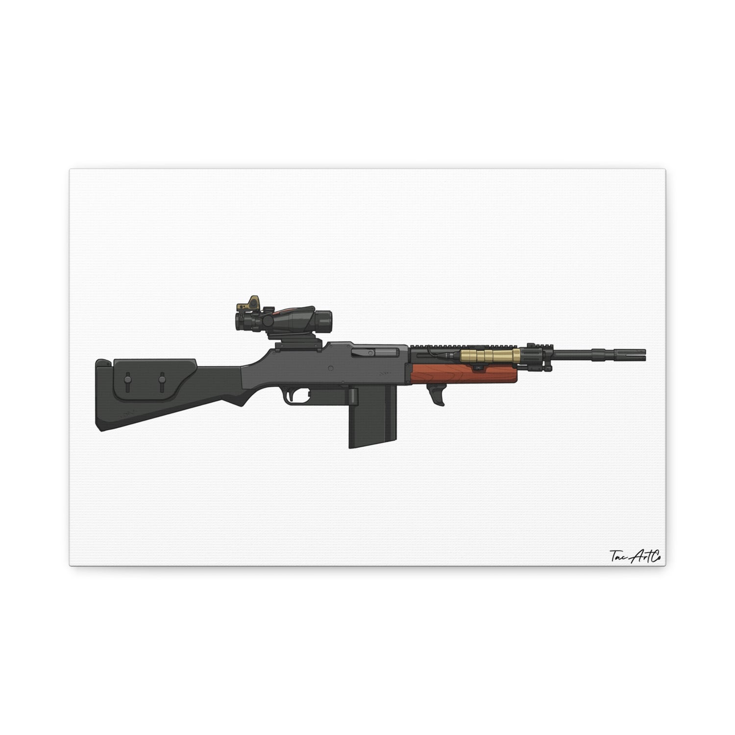 Modern War Boomer – Tactical BAR Canvas Print