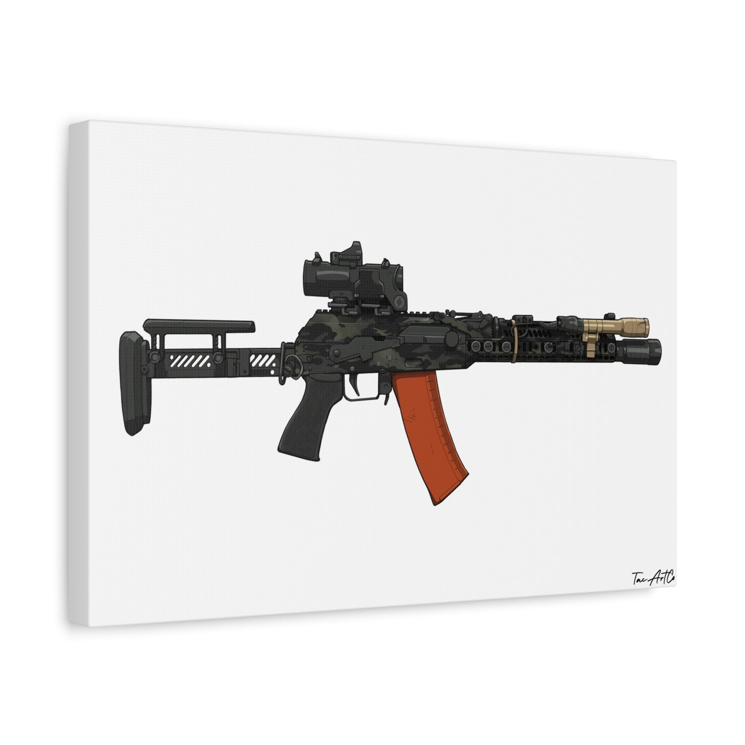Modern Kitted AK Canvas Print – East Meets Modular Mayhem