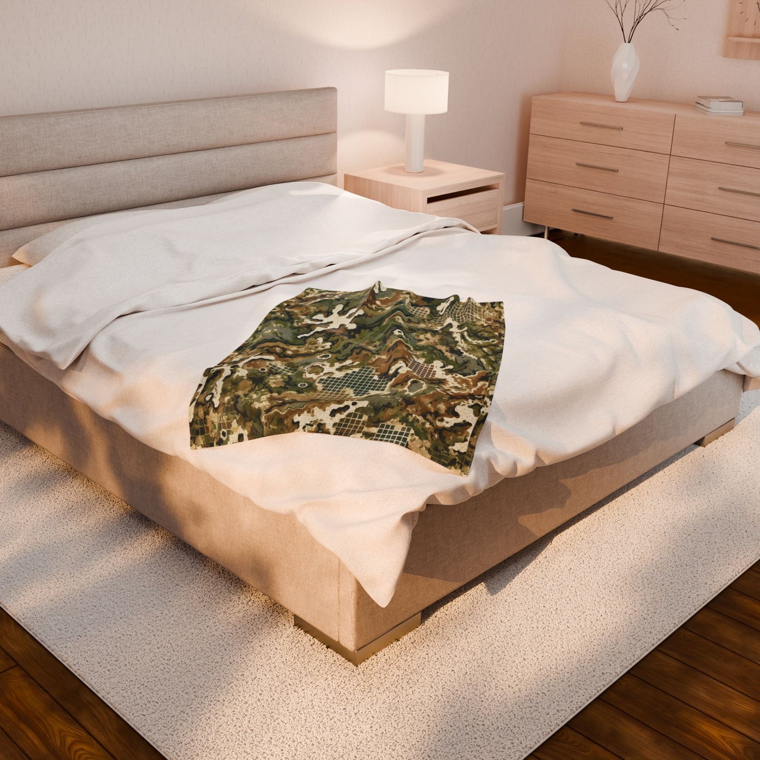 TacArtCo Camo V1 - Velveteen Plush Blanket
