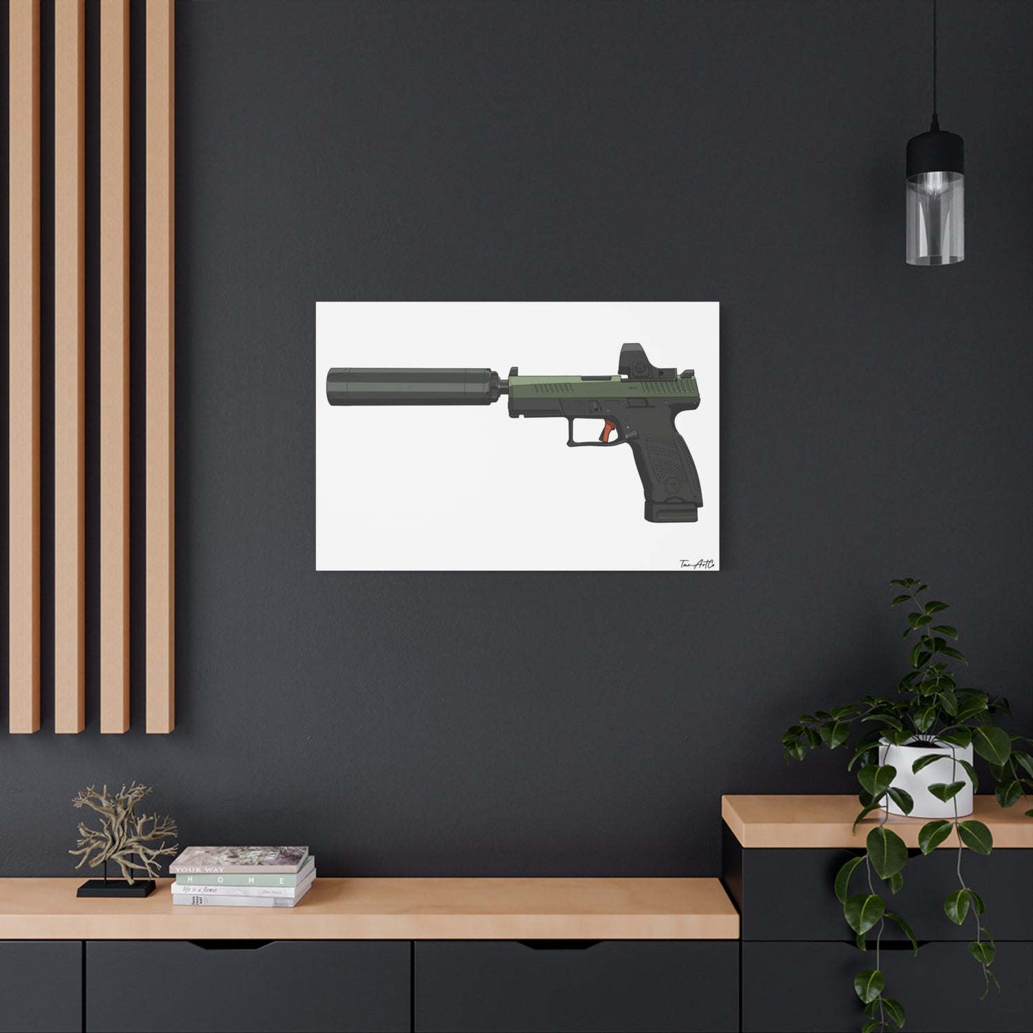 CZ P-10 C Suppressed w/SRO – Canvas Print