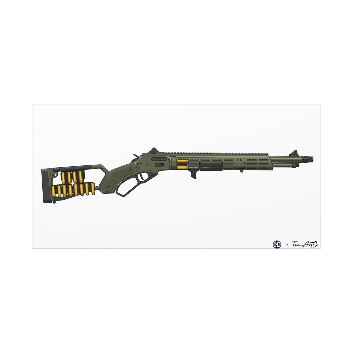 Tactical Lever Action Rifle Canvas Print – Modern Cowboy Energy