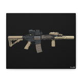 MK18 – Close Quarters King Canvas Print (Black Background)