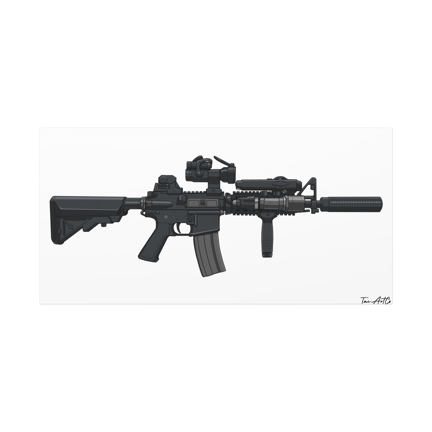 MK18 Mod 0 – CQBR Canvas Print