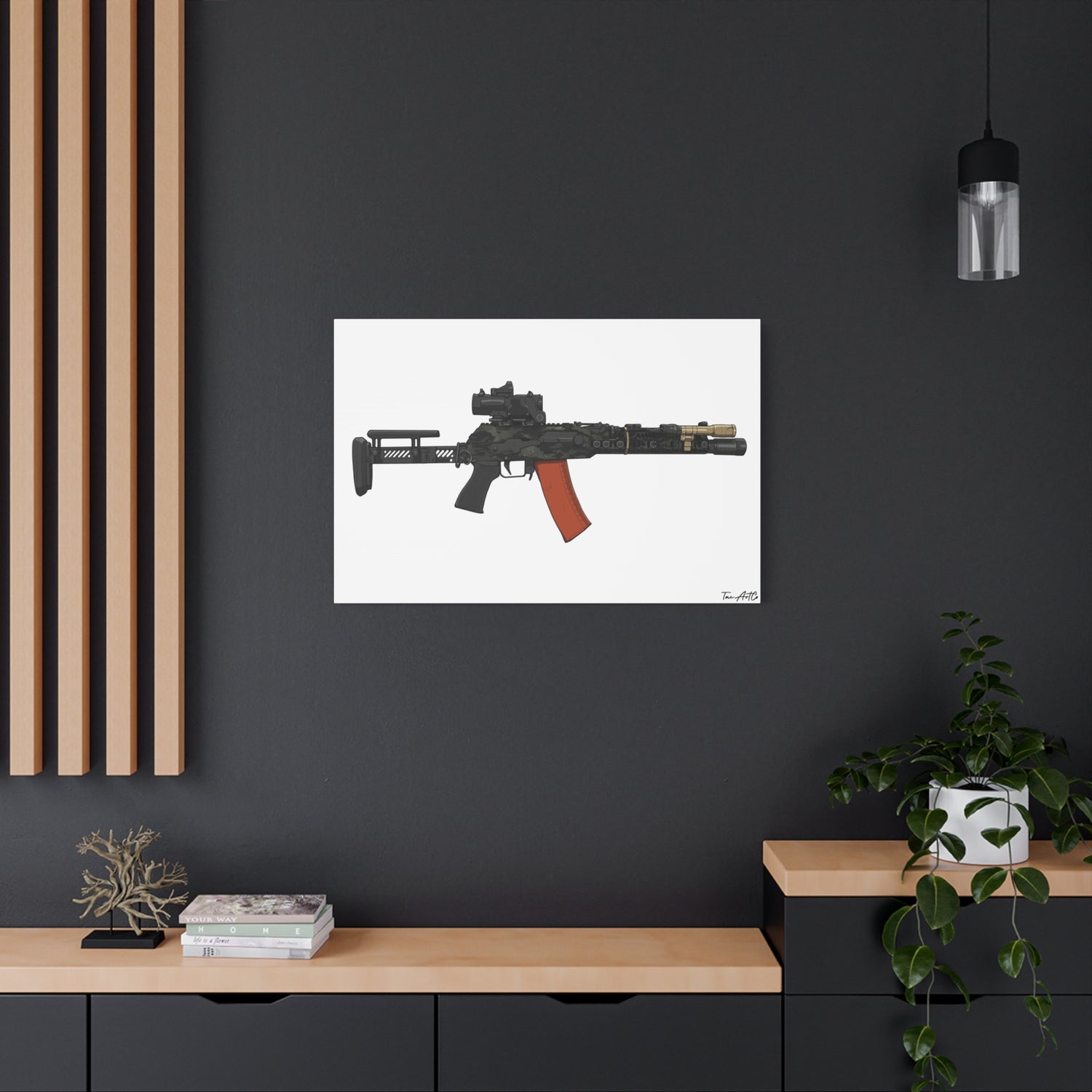 Modern Kitted AK Canvas Print – East Meets Modular Mayhem