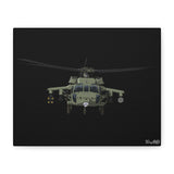 Black Hawk Helicopter – Canvas Print (Black Background)