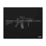 MK18 Mod 0 - Canvas Print (Black Background)