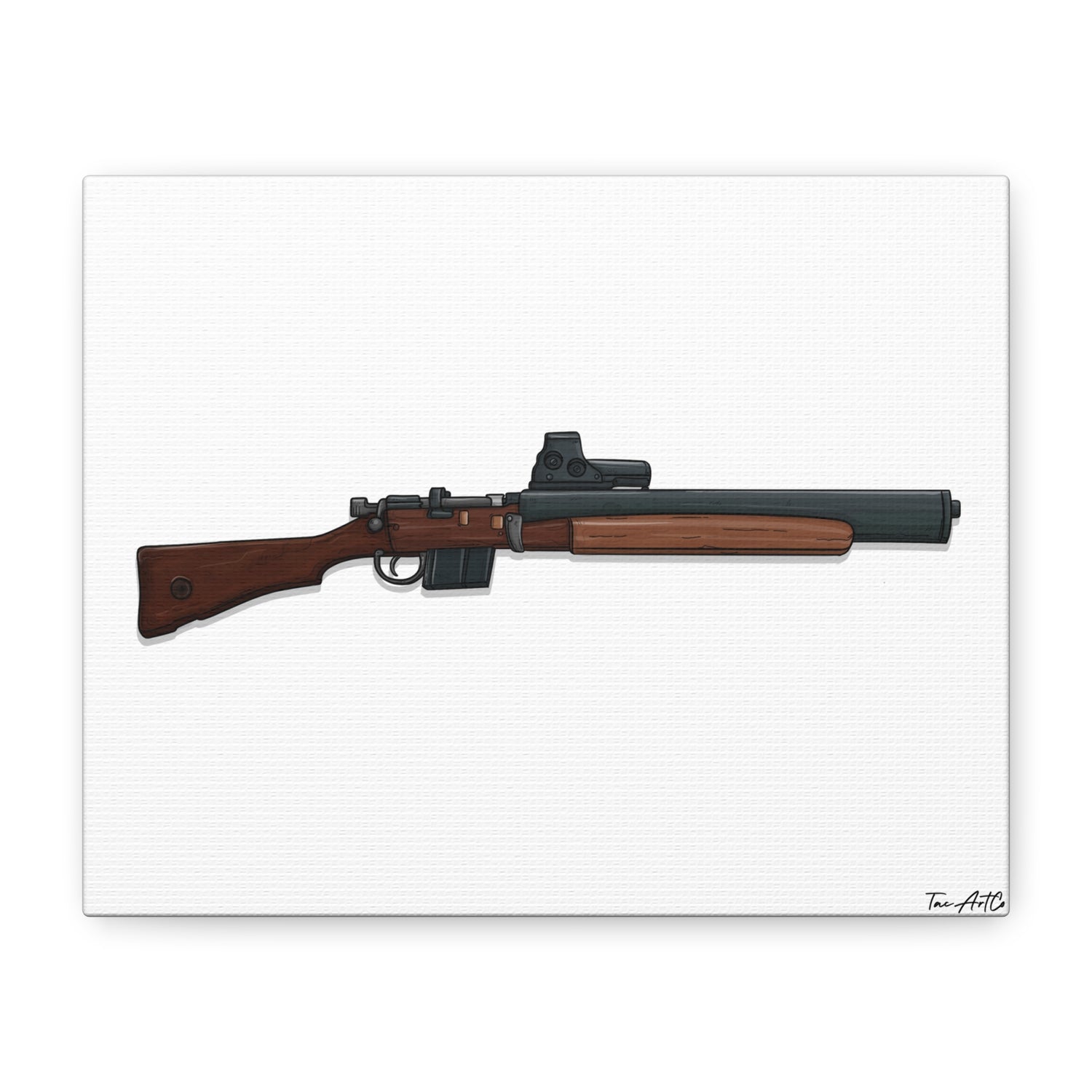 De Lisle Carbine – Suppressed Rifle Canvas Print