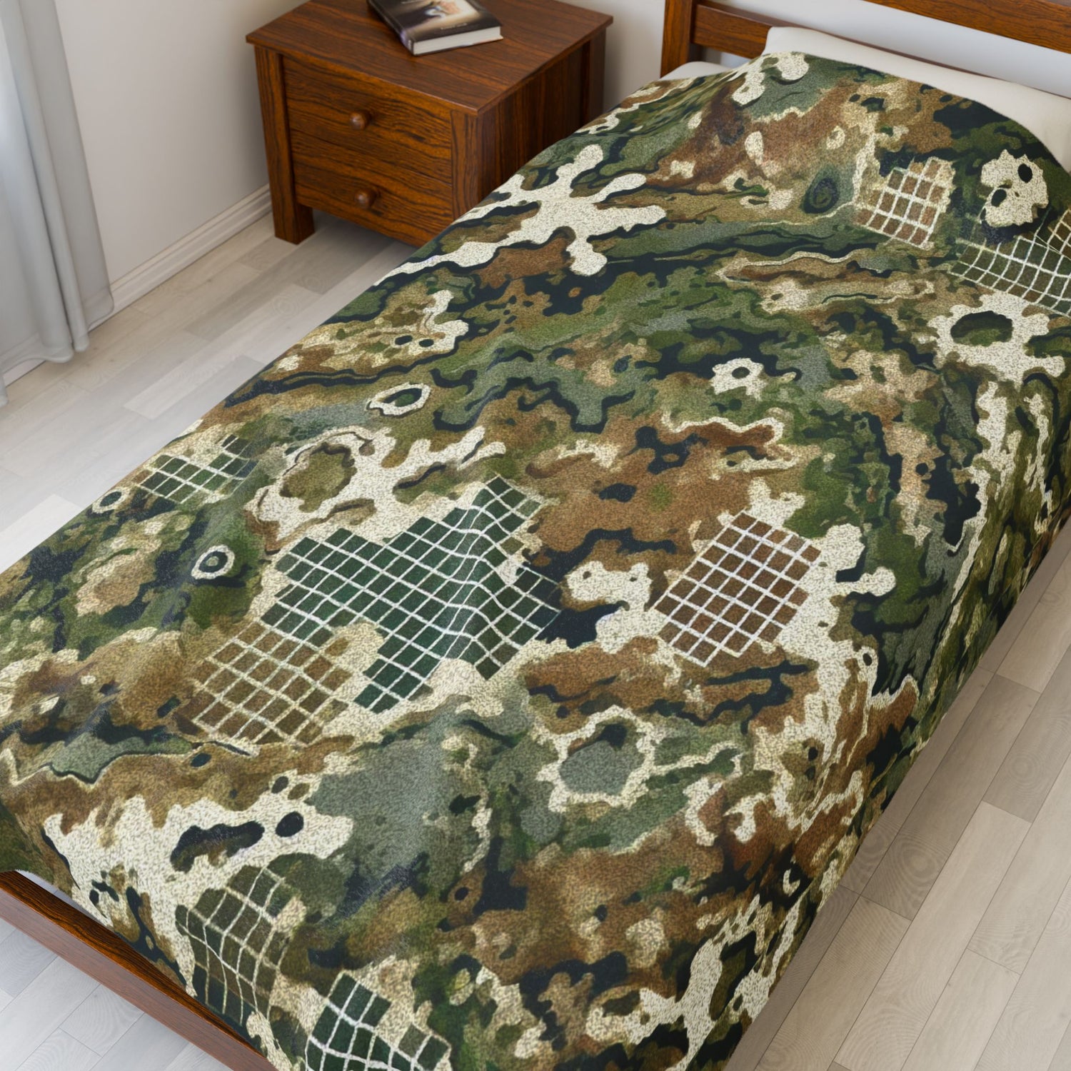 TacArtCo Camo V1 - Velveteen Plush Blanket