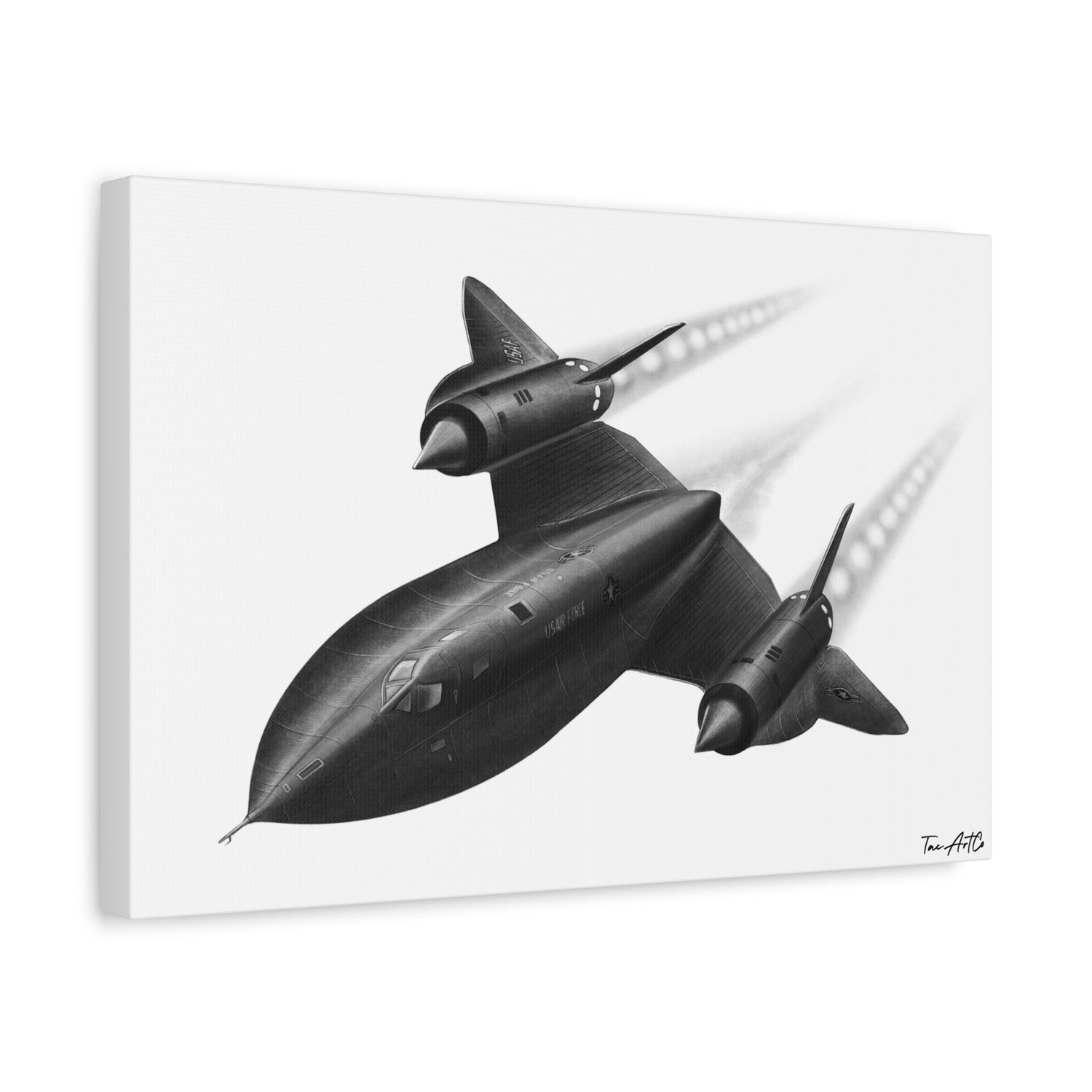 SR-71 Blackbird – Pencil-Style Canvas Print