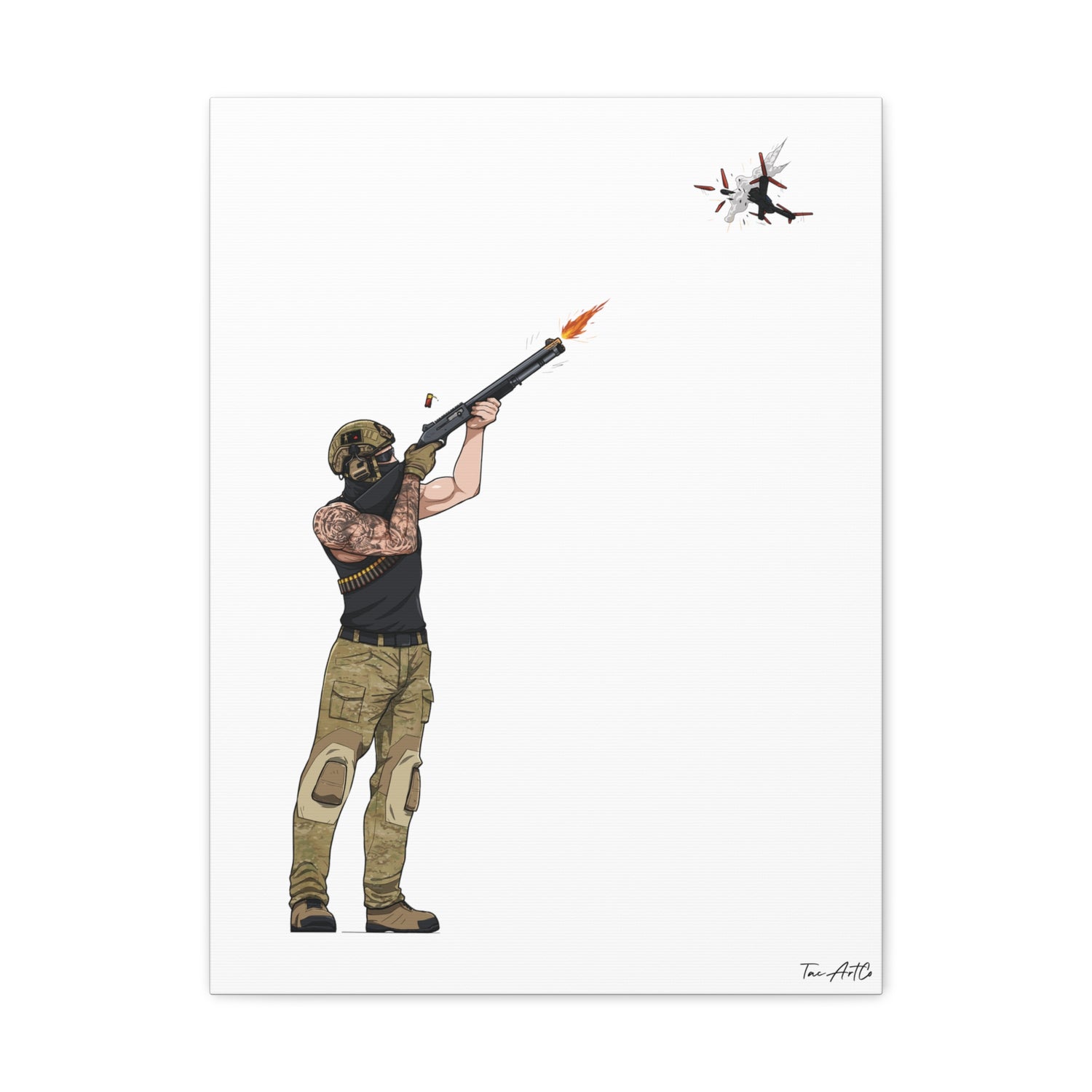 Drone Skeet Shooting - Canvas Print