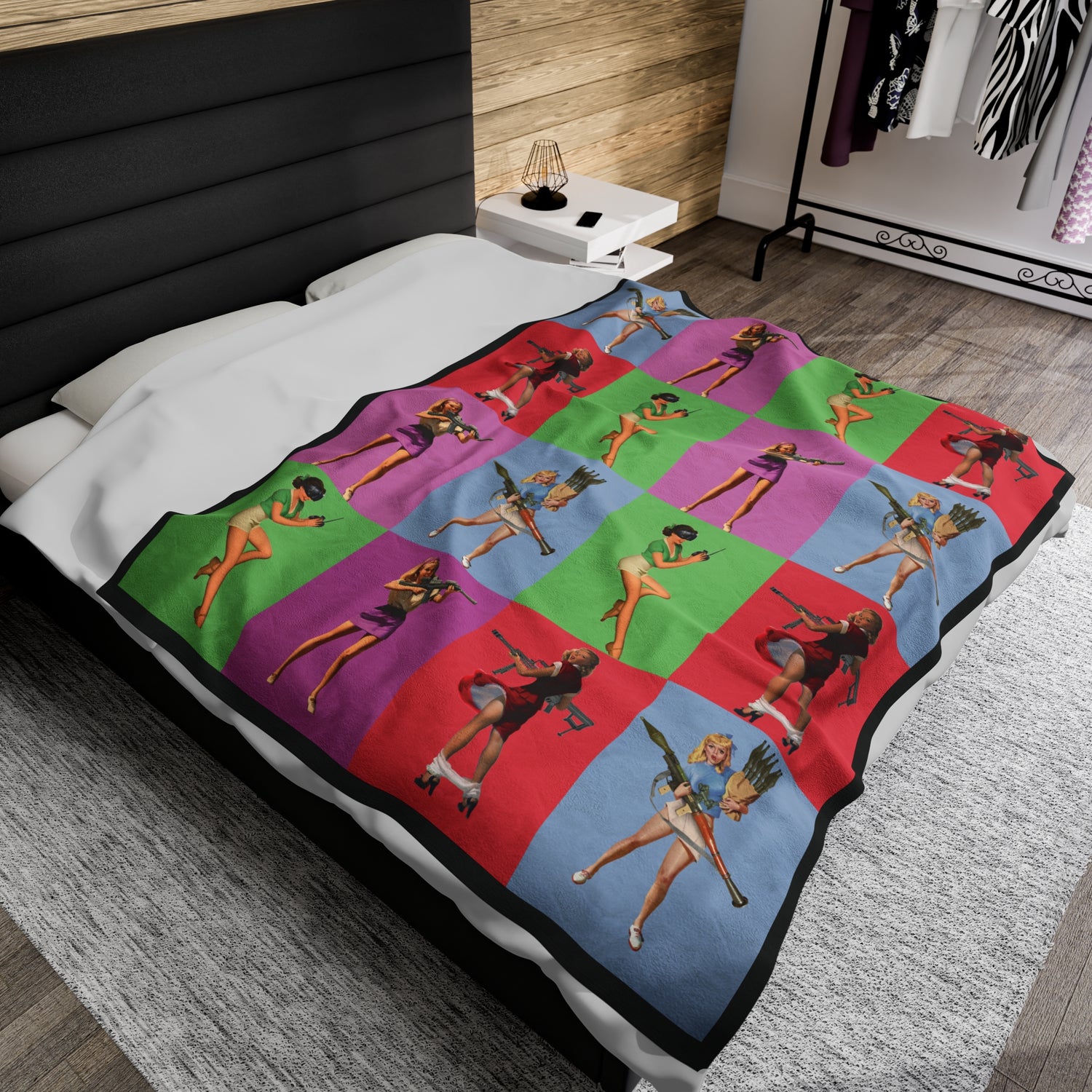 Pinup Girls v2 - Velveteen Plush Blanket