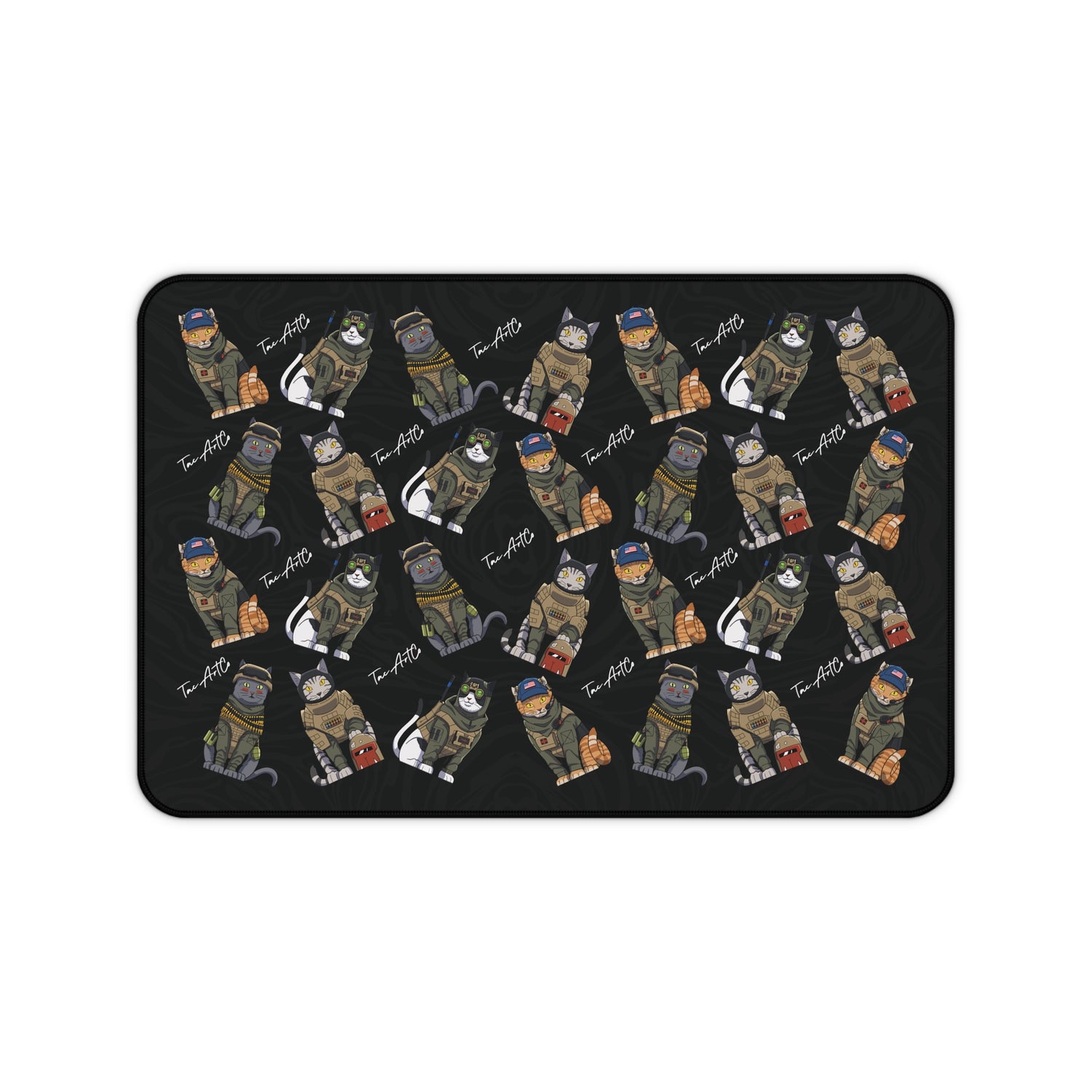 Tactical Cats Pattern - Desk Mat