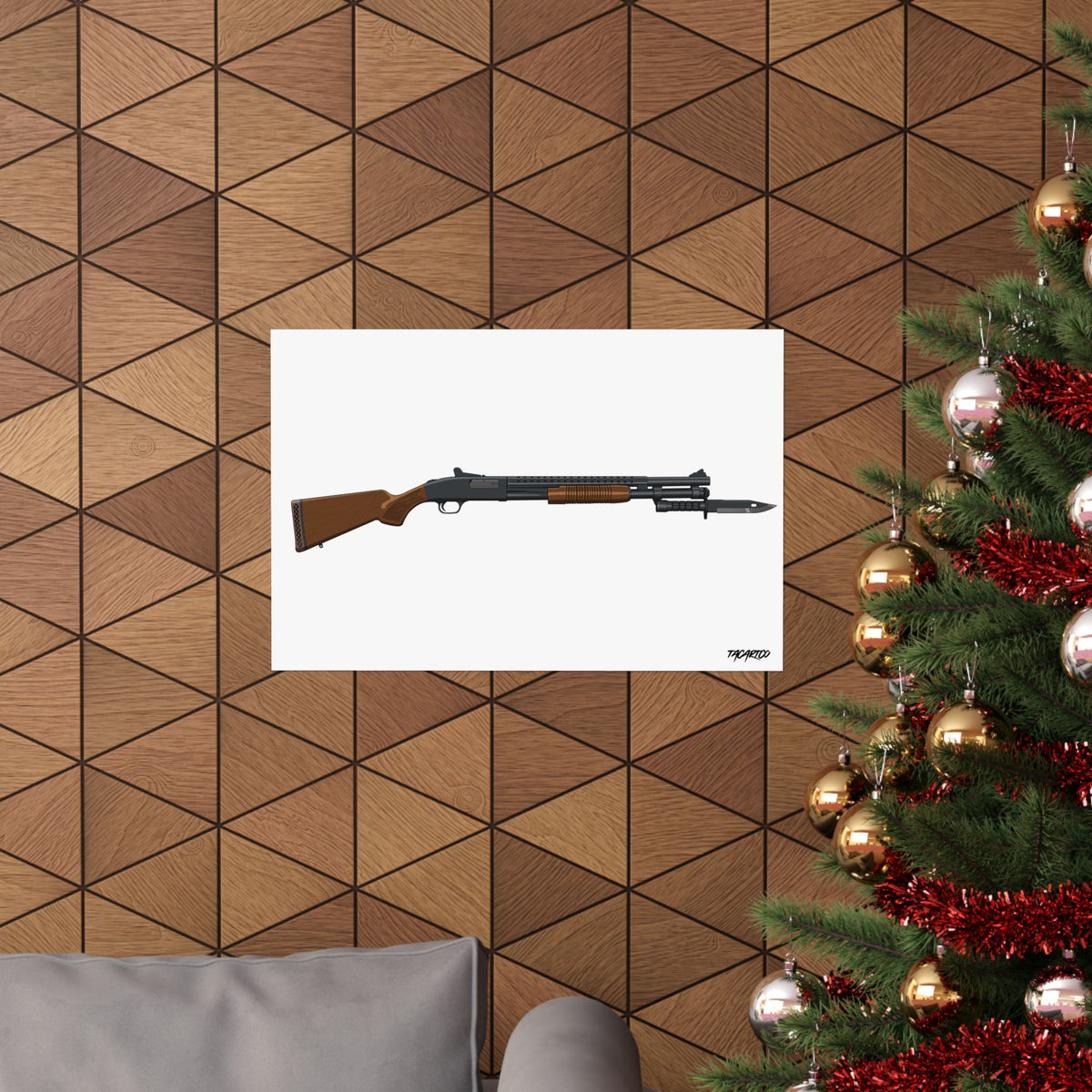 Mossberg 590A1 Retrograde - Matte Poster (White Background)