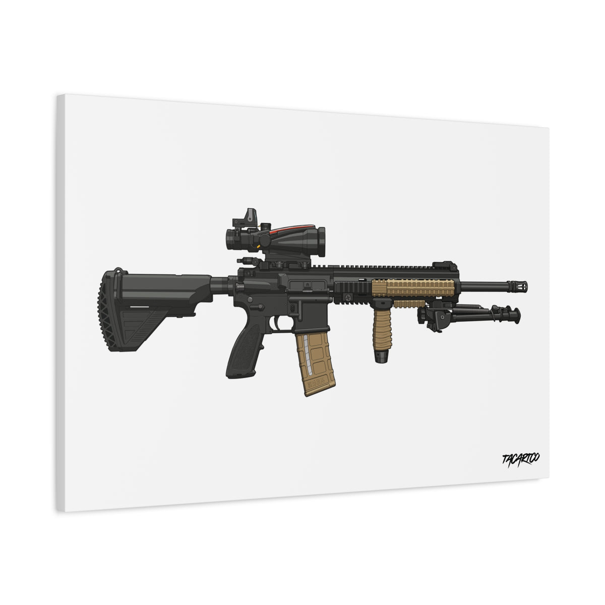 M27 IAR - Canvas Print (White Background) — product view
