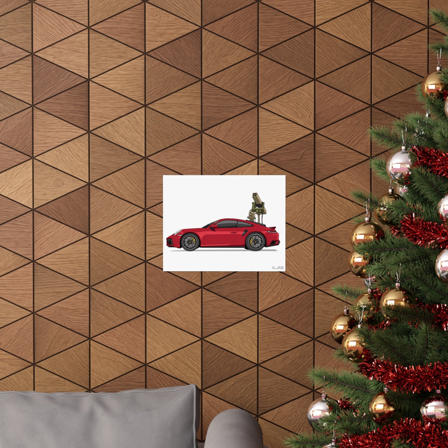 Porsche 911 Technical - Matte Poster