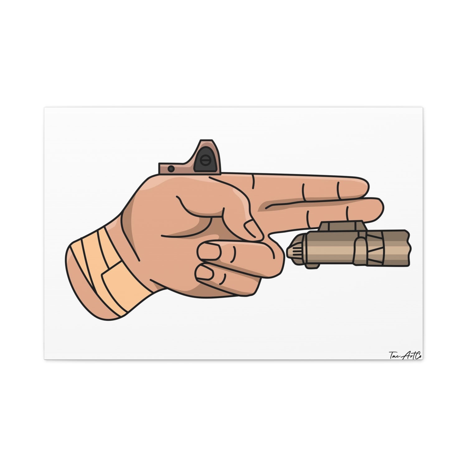Finger Gun v1 - Canvas Print
