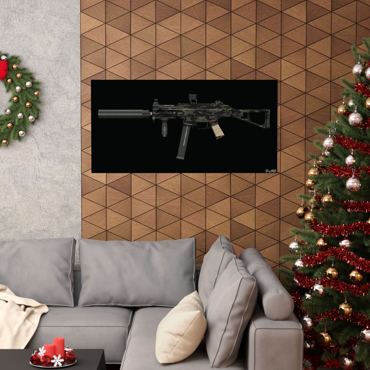 UMP45 - Matte Poster (Black Background)