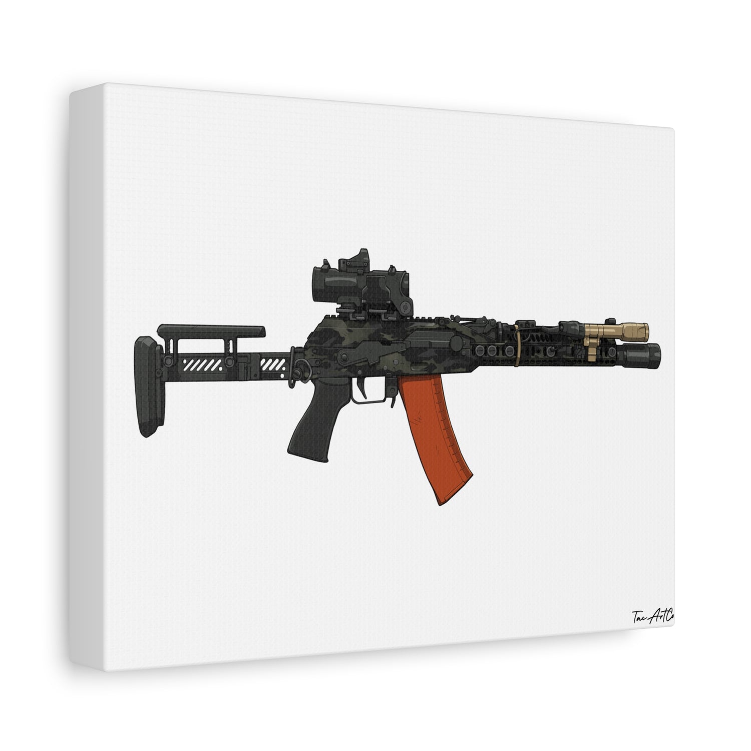 Modern Kitted AK Canvas Print – East Meets Modular Mayhem