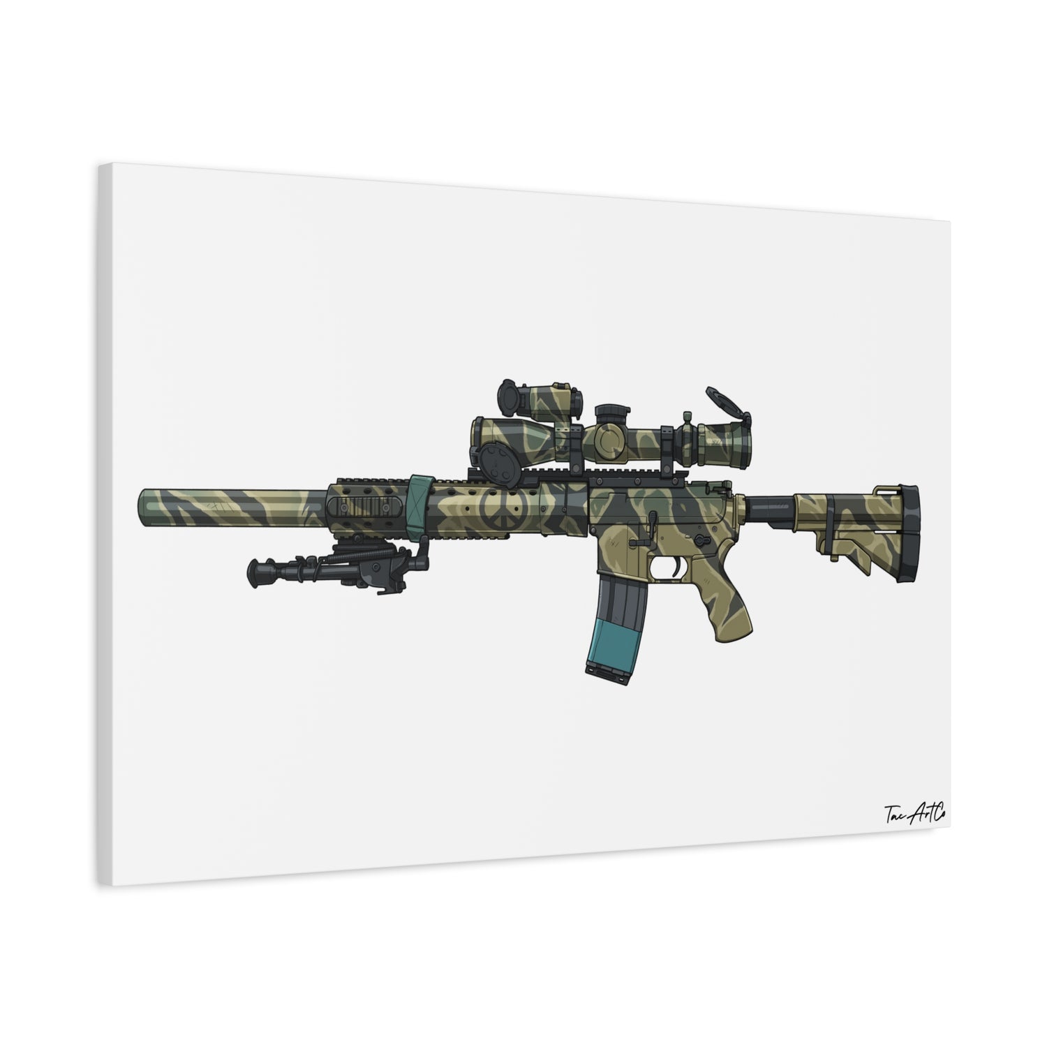 Tiger Stripe AR – Custom Rifle Canvas Print