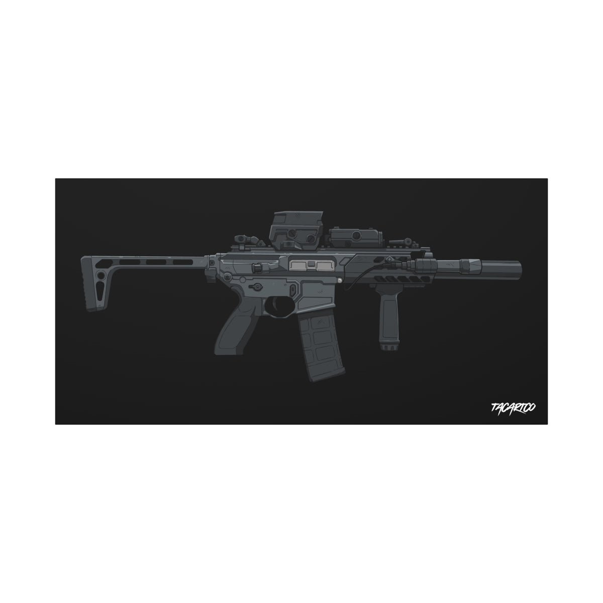 SIG MCX - Canvas Print (Black Background)