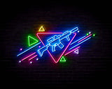 Gun Design v4 - Neon Sign (One Color LED)