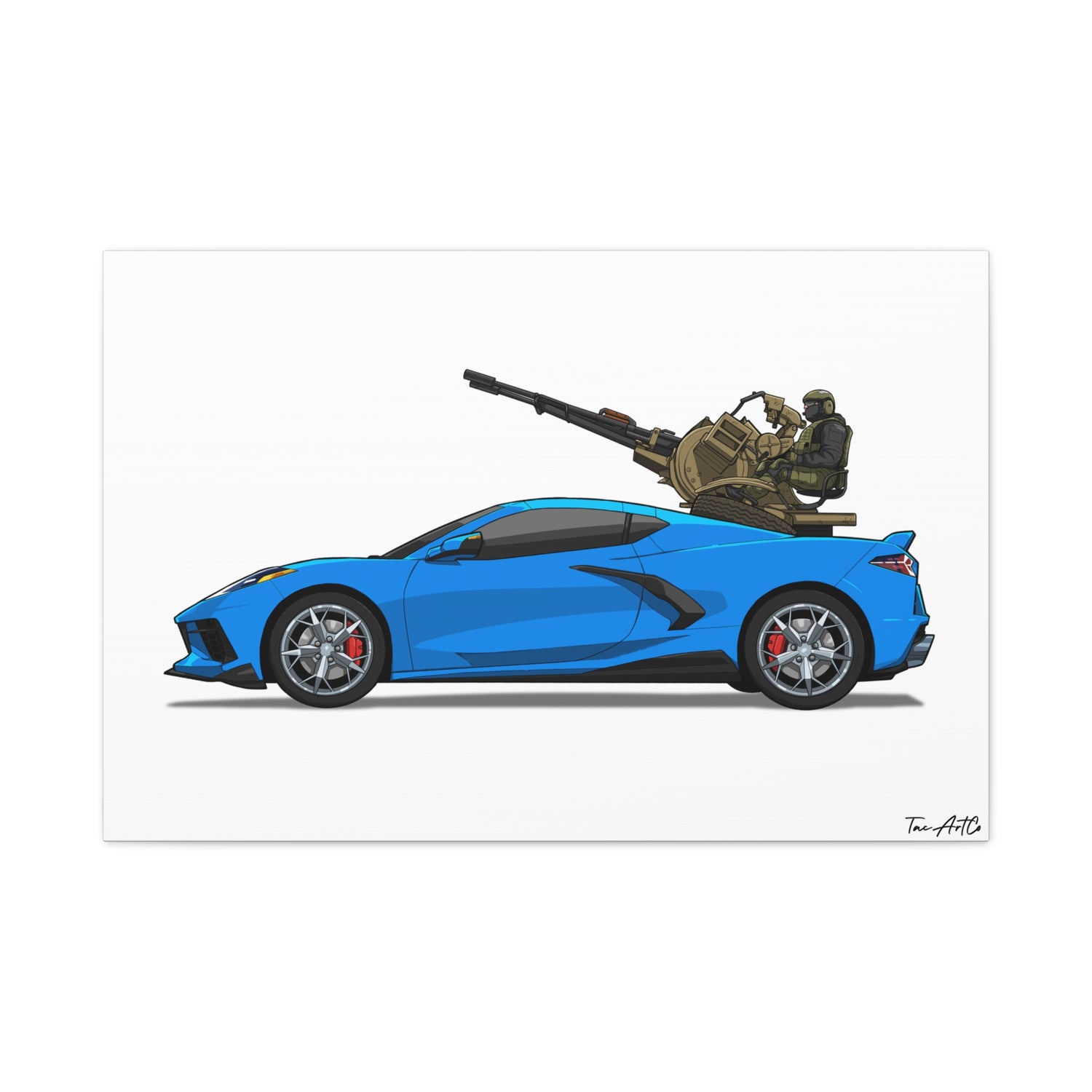 No-Fly Flex – Corvette Flak Rig Canvas Print