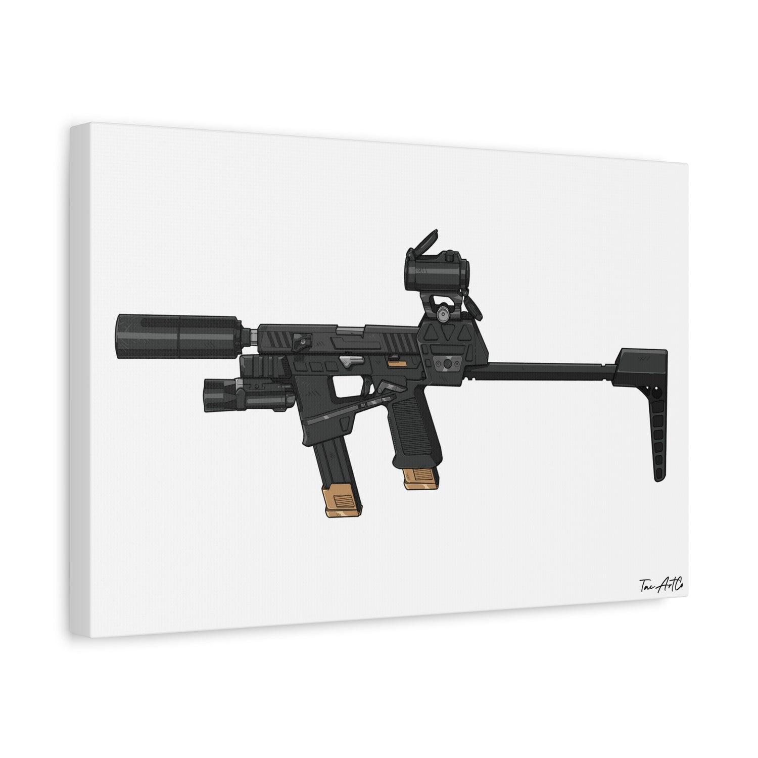 Flux Raider Canvas Print – Sidearm on Steroids