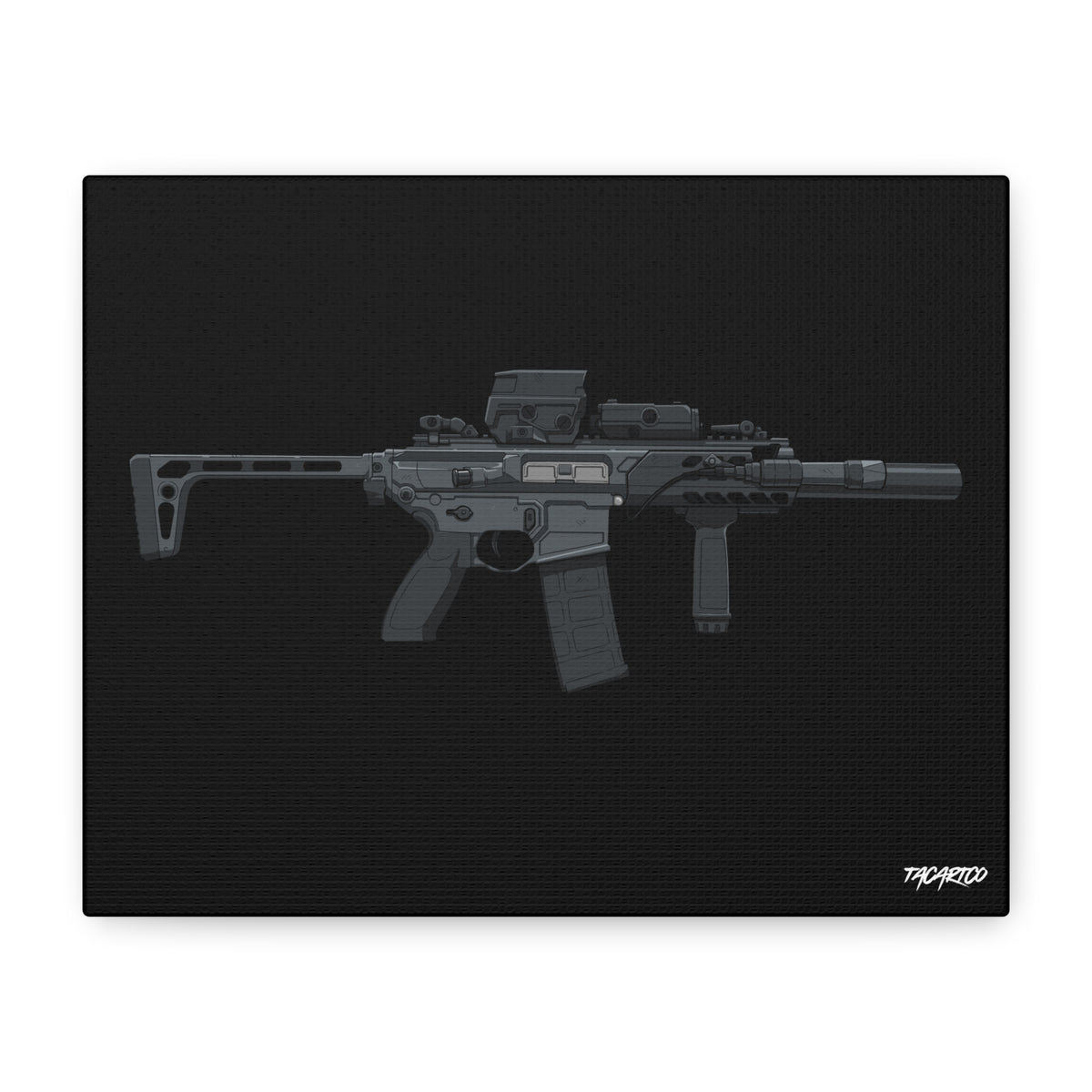 SIG MCX - Canvas Print (Black Background)