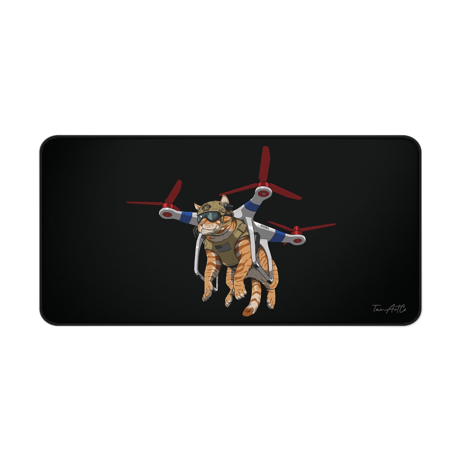 Drone Attack Cat - Desk Mat