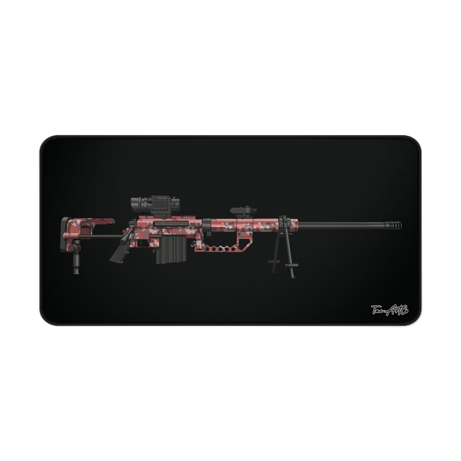 M200 Intervention Red Digital Camo - Desk Mat