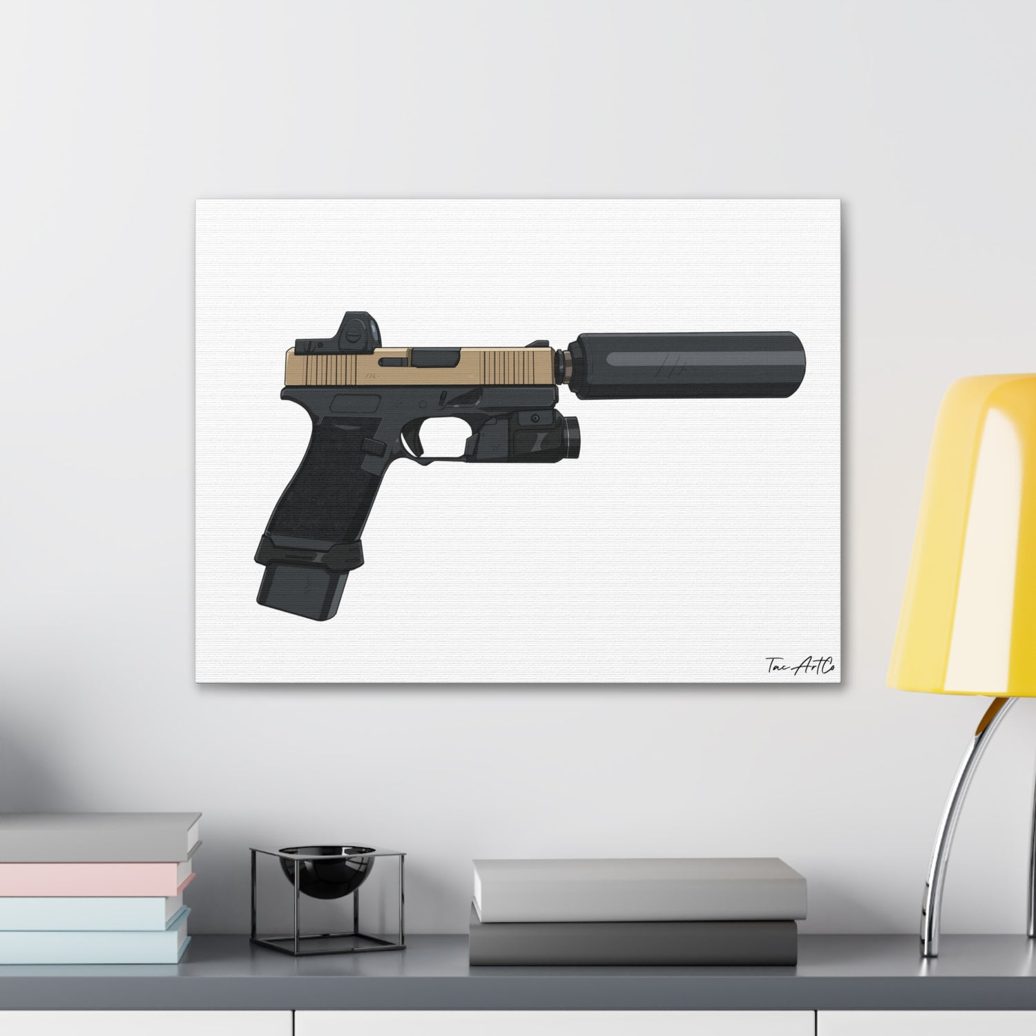 Suppressed Glock v1 - Canvas Print