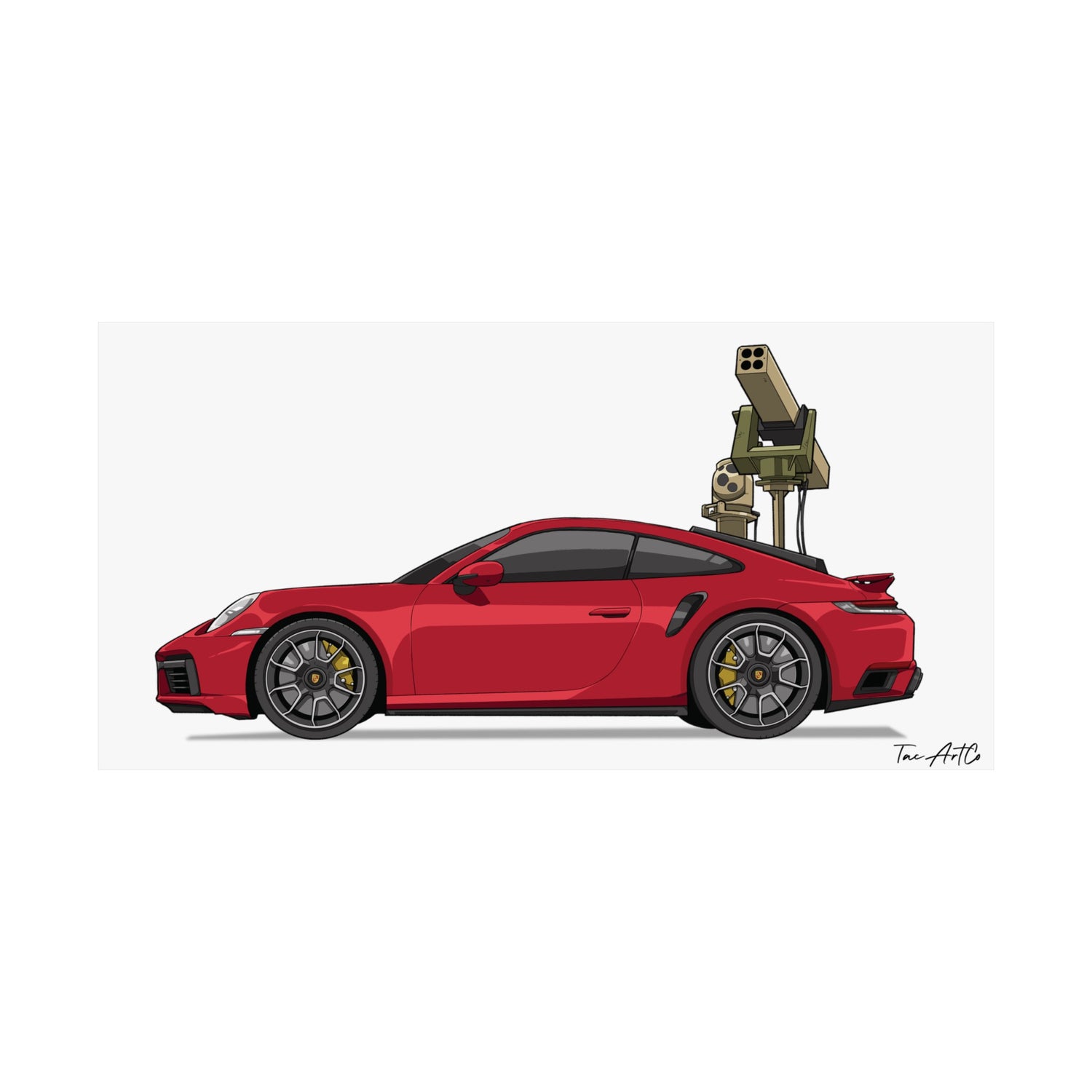 Porsche 911 Technical - Matte Poster
