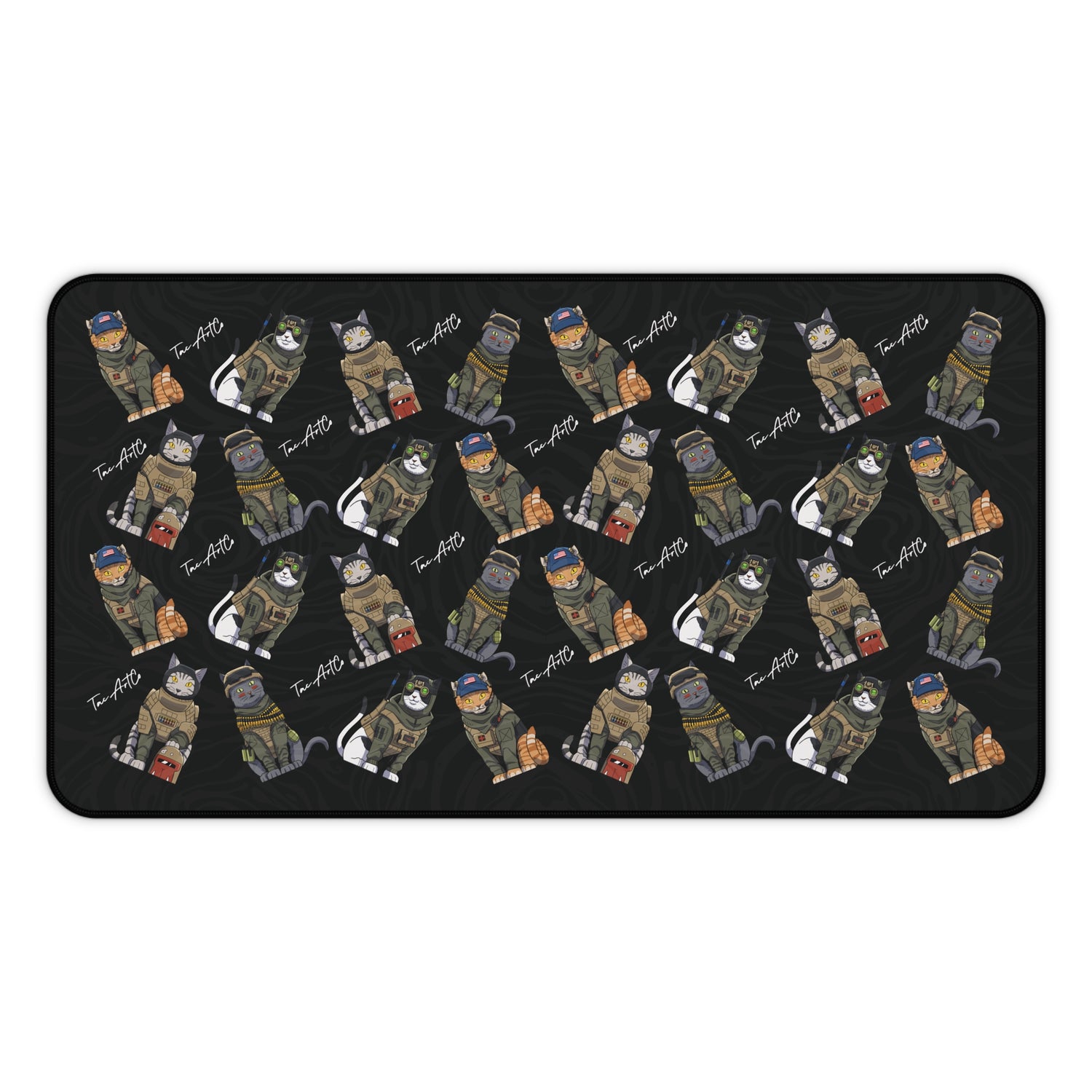 Tactical Cats Pattern - Desk Mat