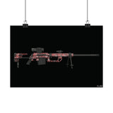M200 Intervention MW2 Classic - Matte Poster (Black Background)