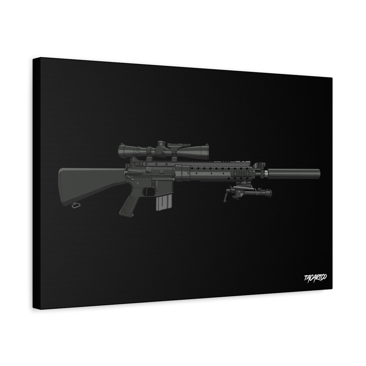 MK12 - Canvas Print (Black Background)