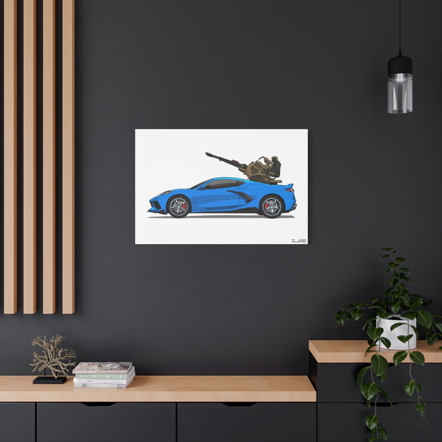 No-Fly Flex – Corvette Flak Rig Canvas Print