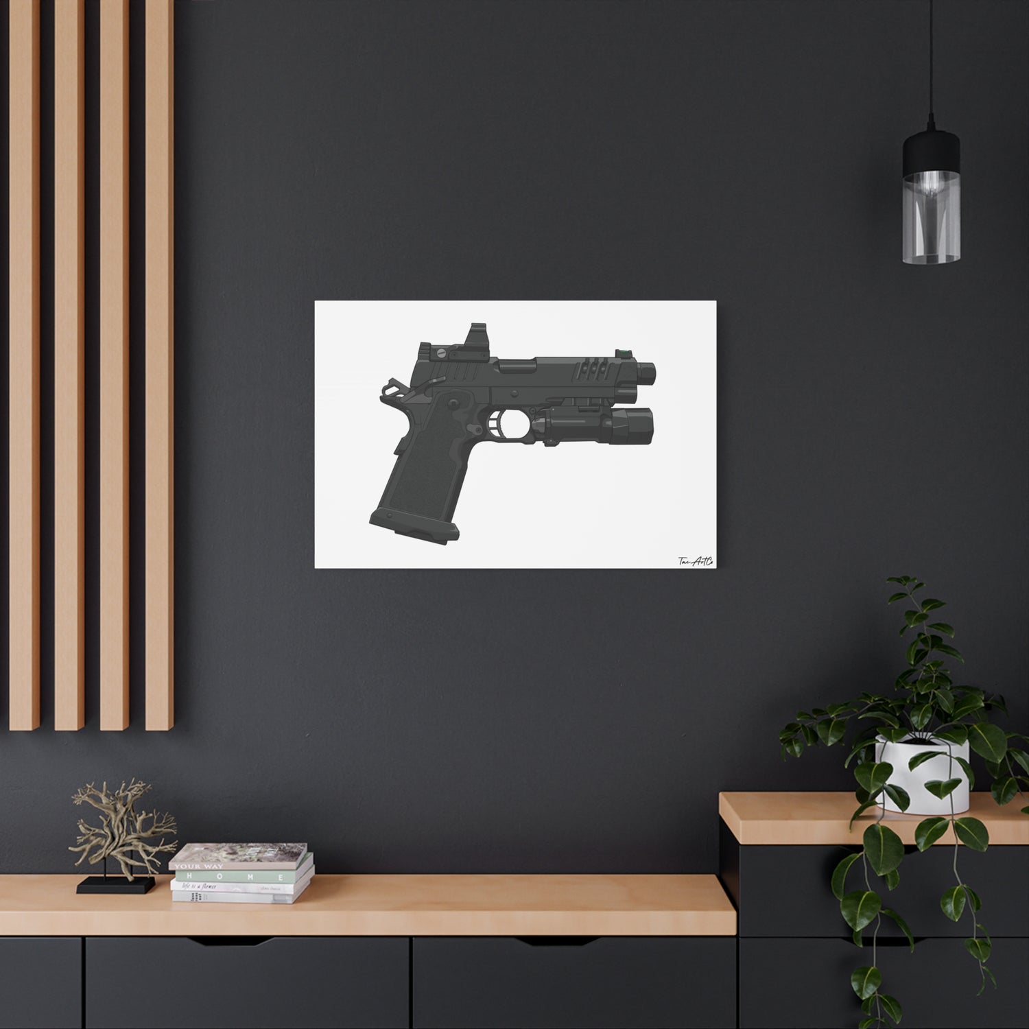 2011 Gucci Pistol Canvas Print – High Speed, Wall-Drag Approved