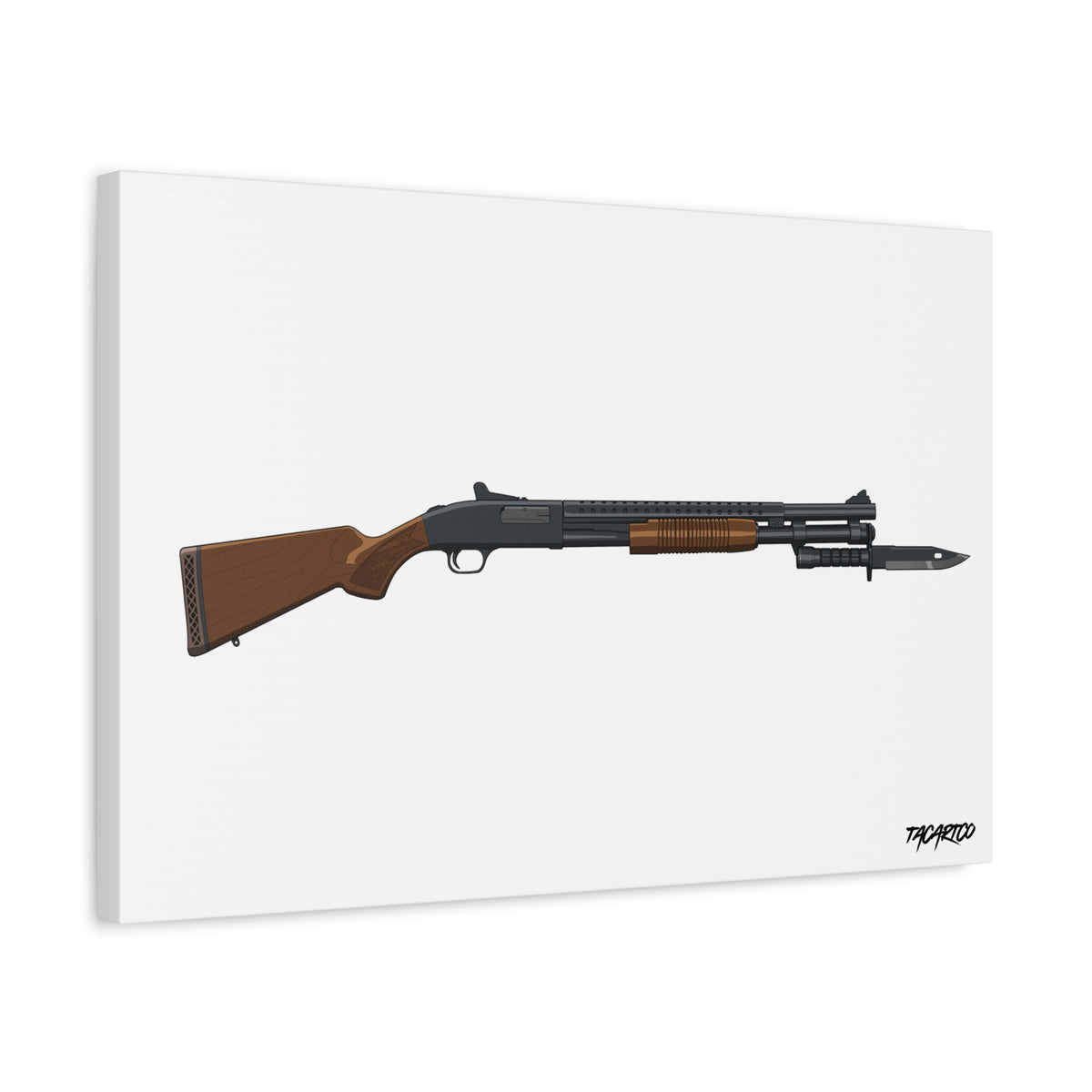 Mossberg 590A1 Retrograde - Canvas Print (White Background)
