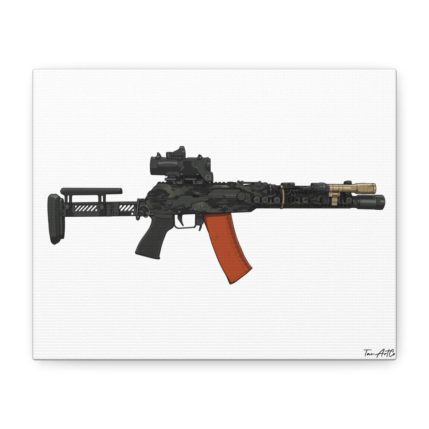 Modern Kitted AK Canvas Print – East Meets Modular Mayhem