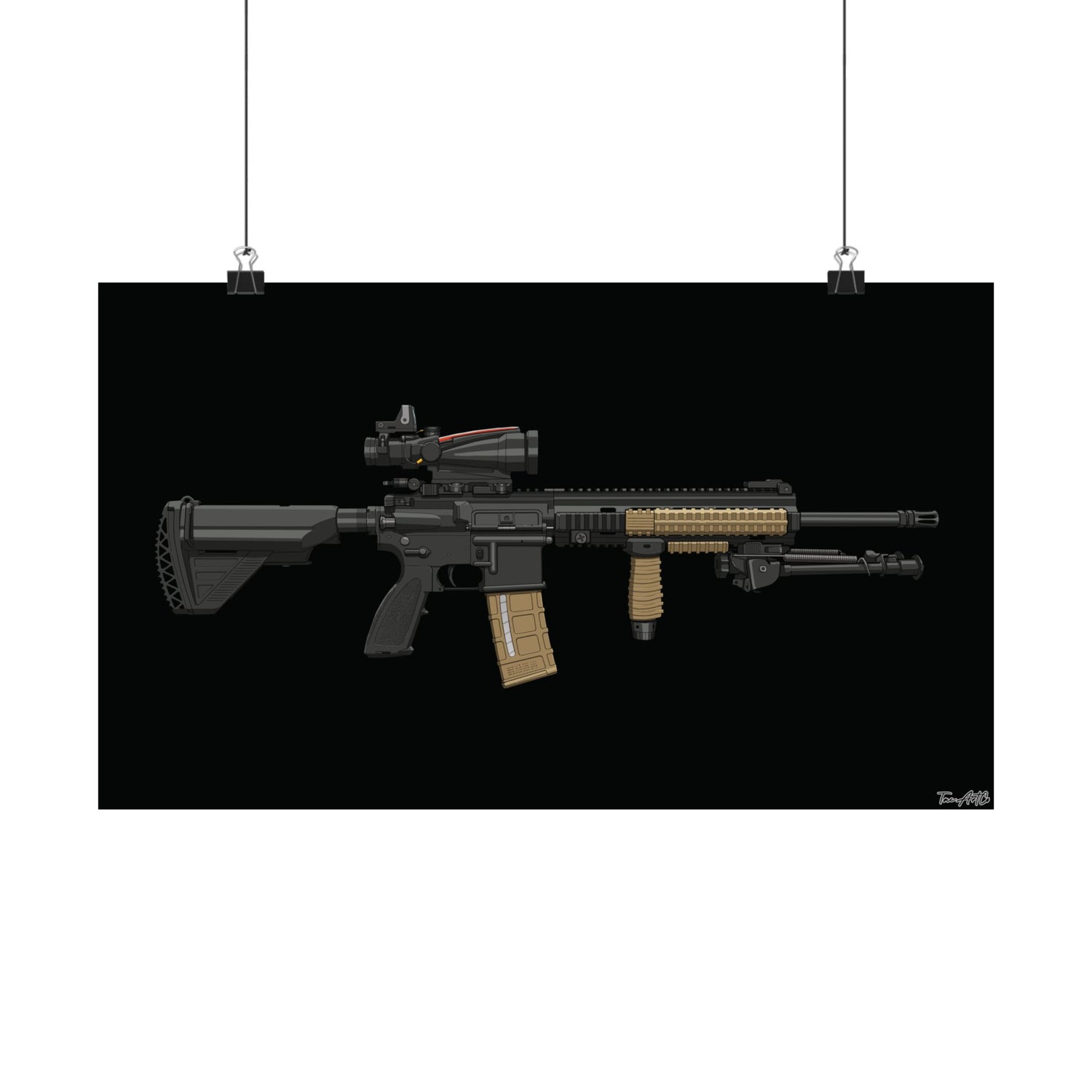 M27 IAR - Matte Poster (Black Background)