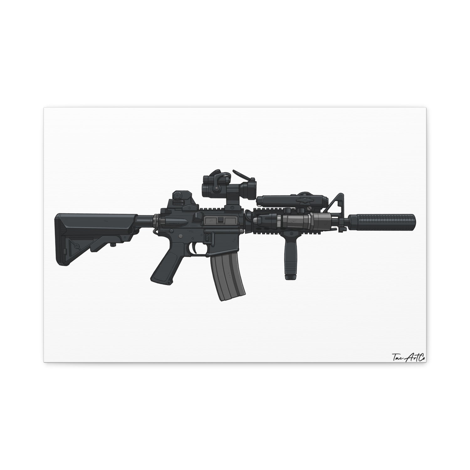 MK18 Mod 0 – CQBR Canvas Print