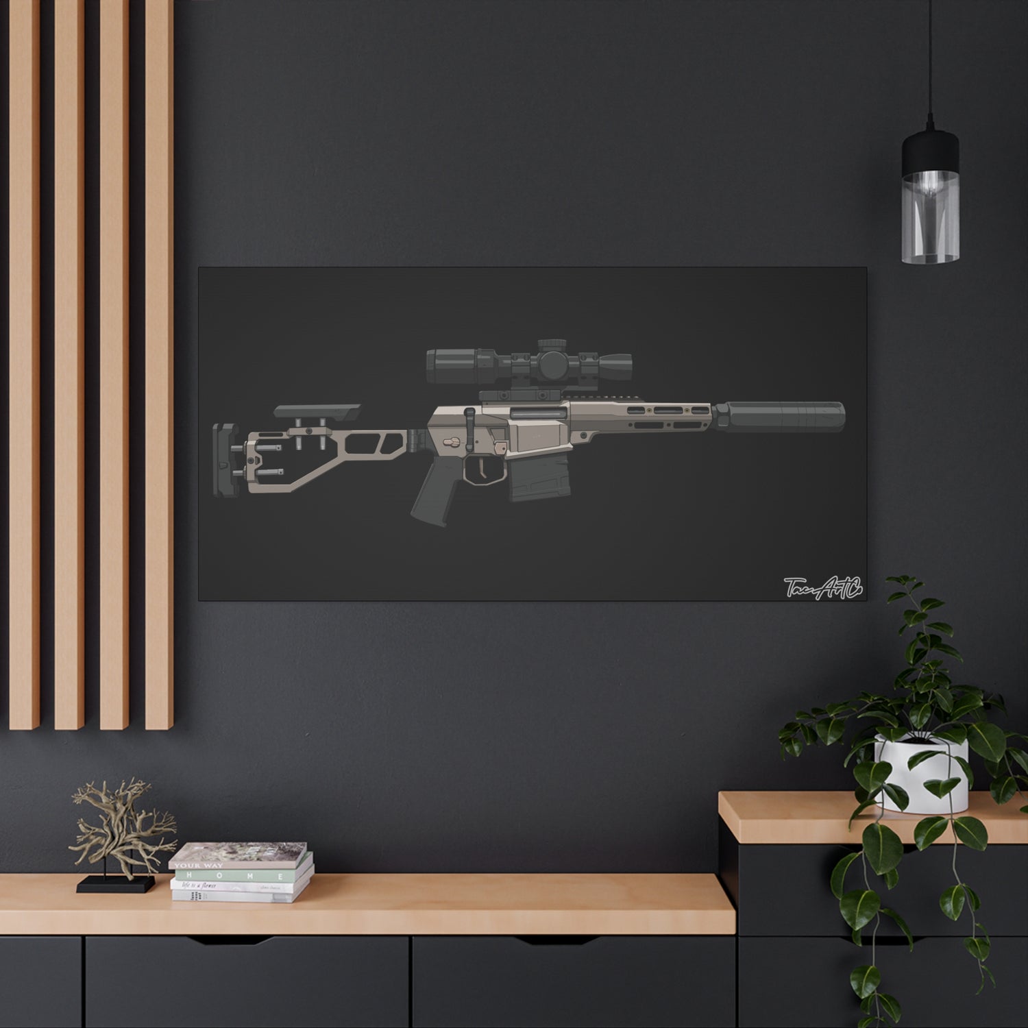 The Fix by Q – Canvas Print (Black Background)