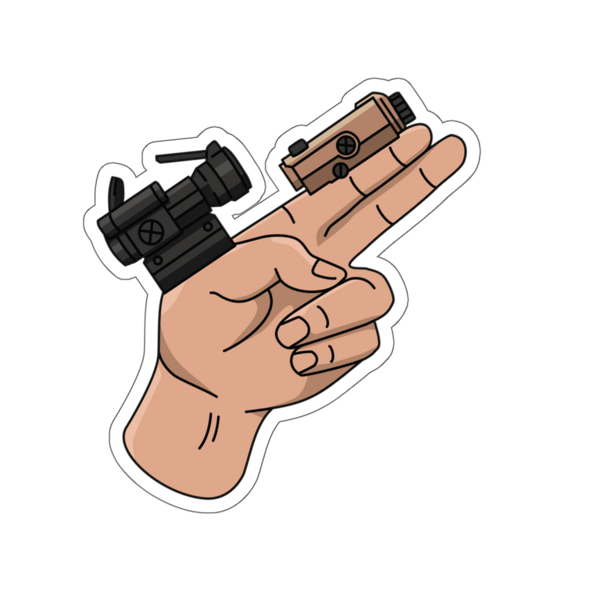 TacArt Finger Gun v5 - Sticker