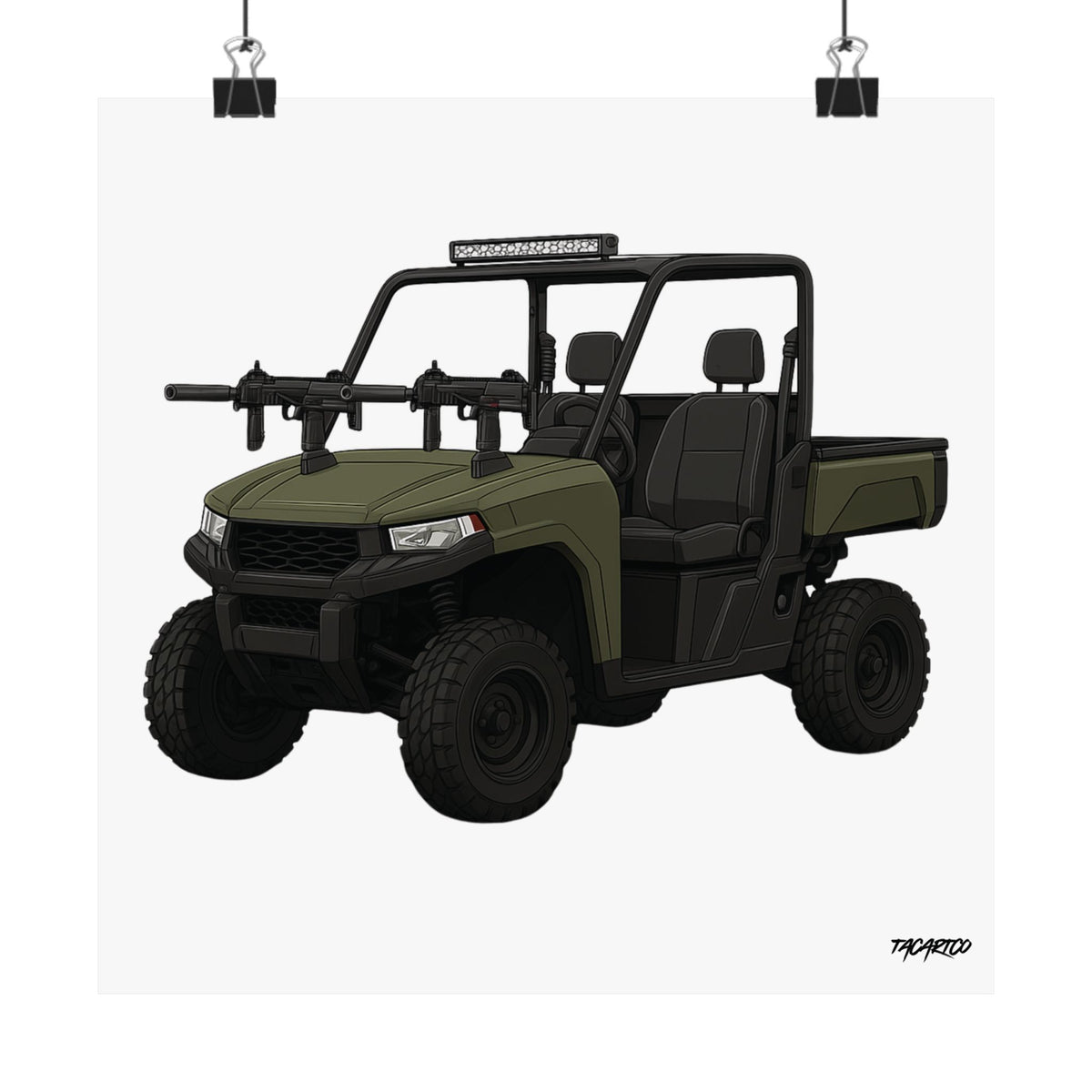 UTV Technical - Matte Poster (White Background)