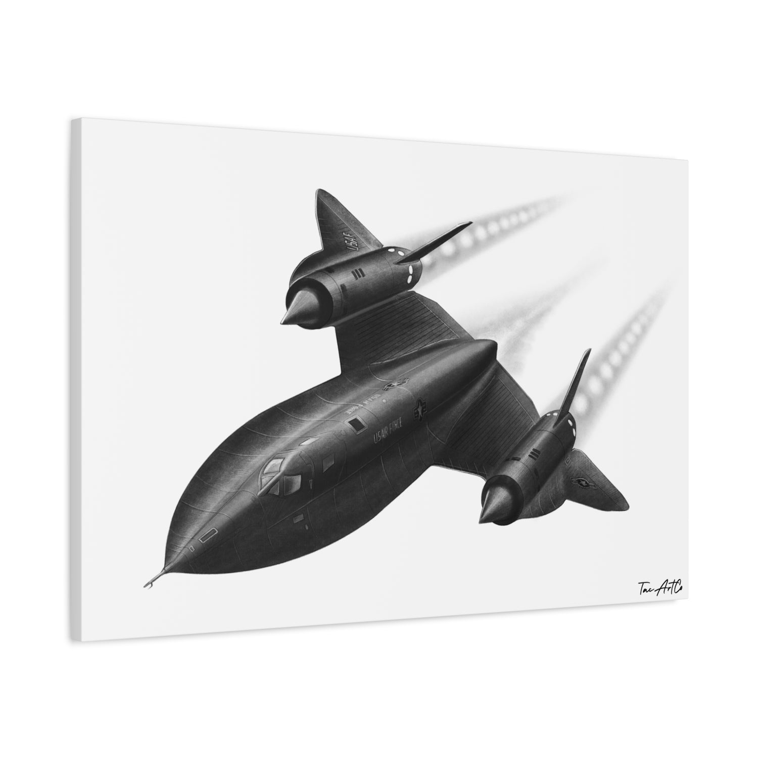 SR-71 Blackbird – Pencil-Style Canvas Print