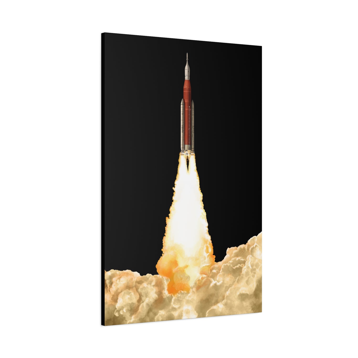 Artemis 2 – Canvas Print (Black Background)