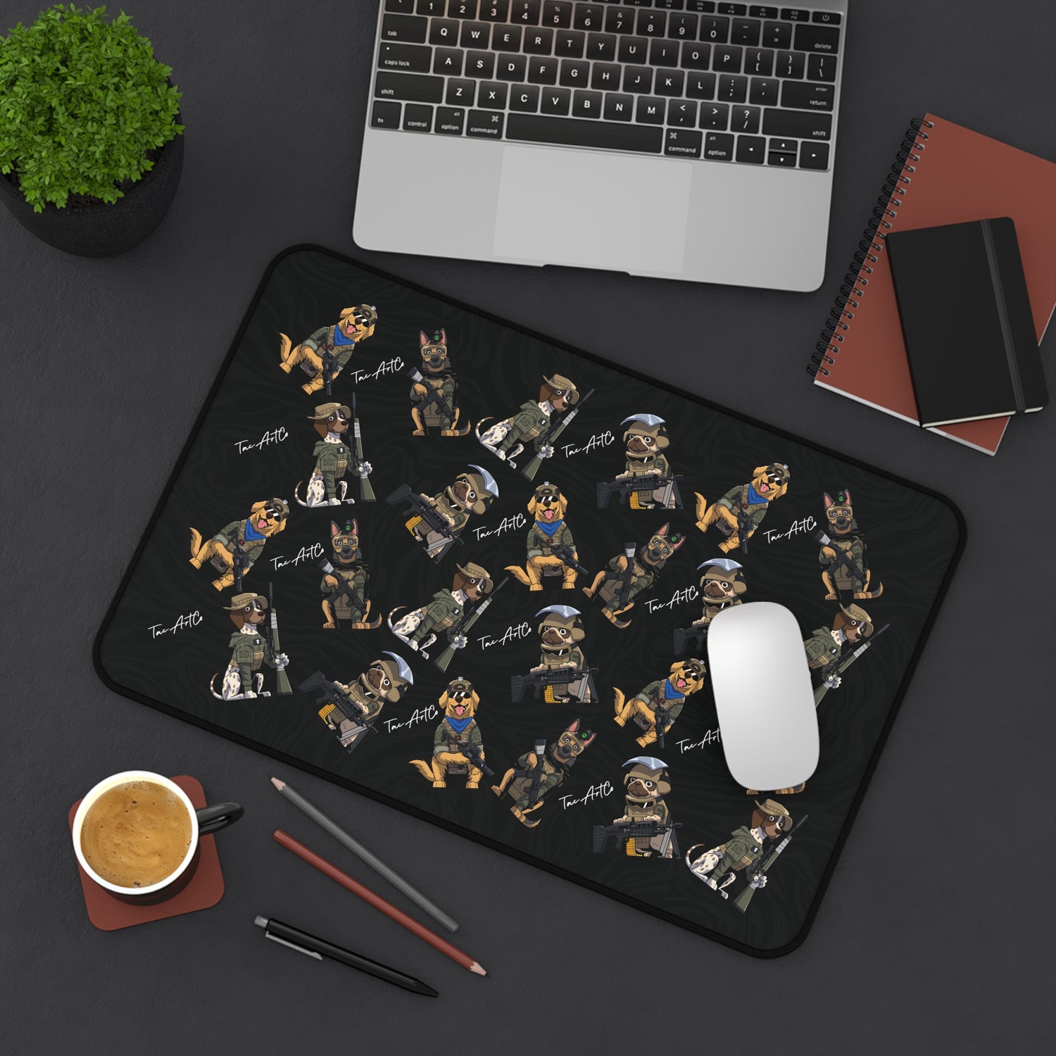 Dog Squad Pattern - Desk Mat