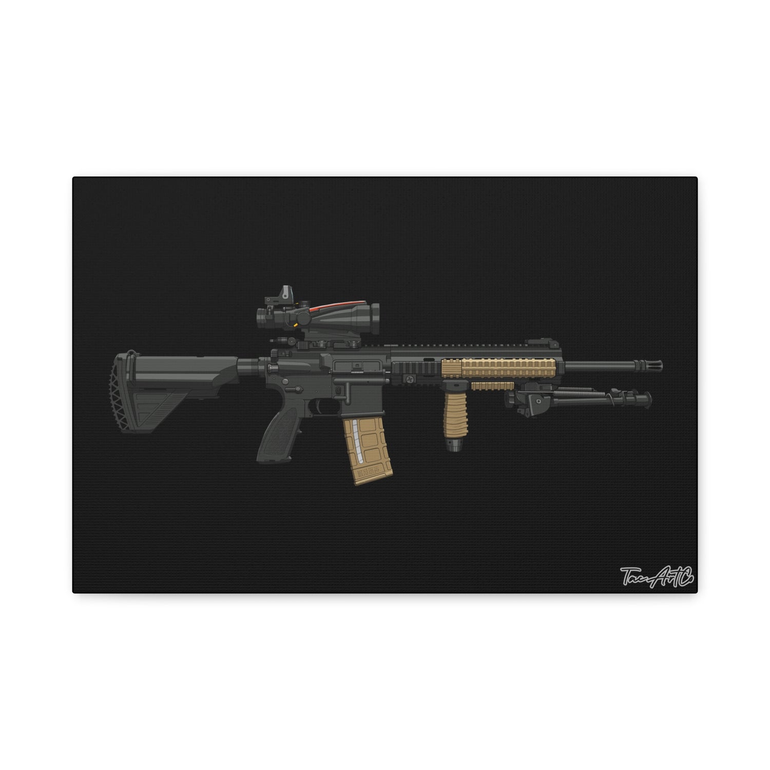 M27 IAR – Canvas Print (Black Background)